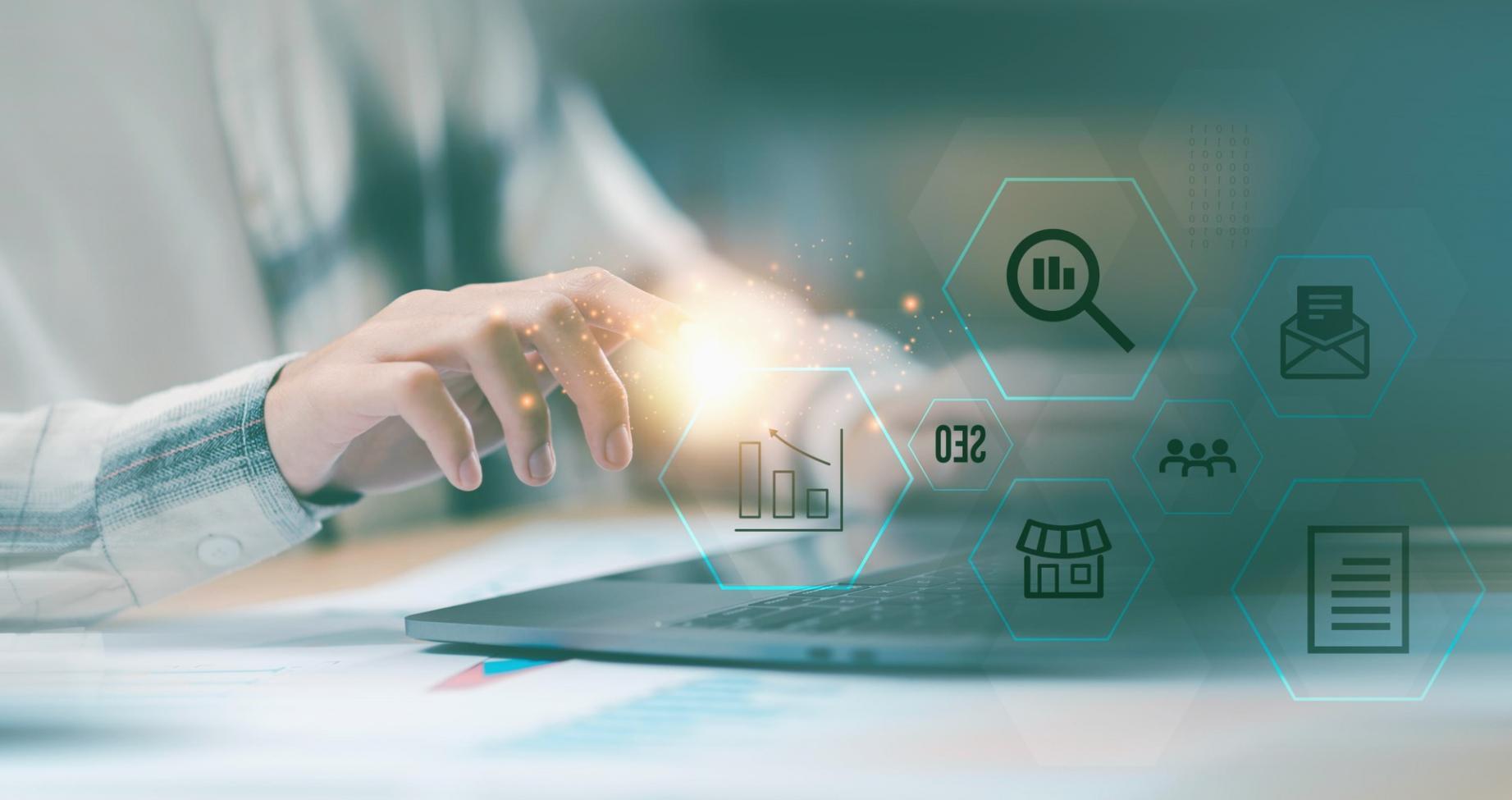 Darstellung verschiedener SEO-Audit-Bereiche und deren Verbindung